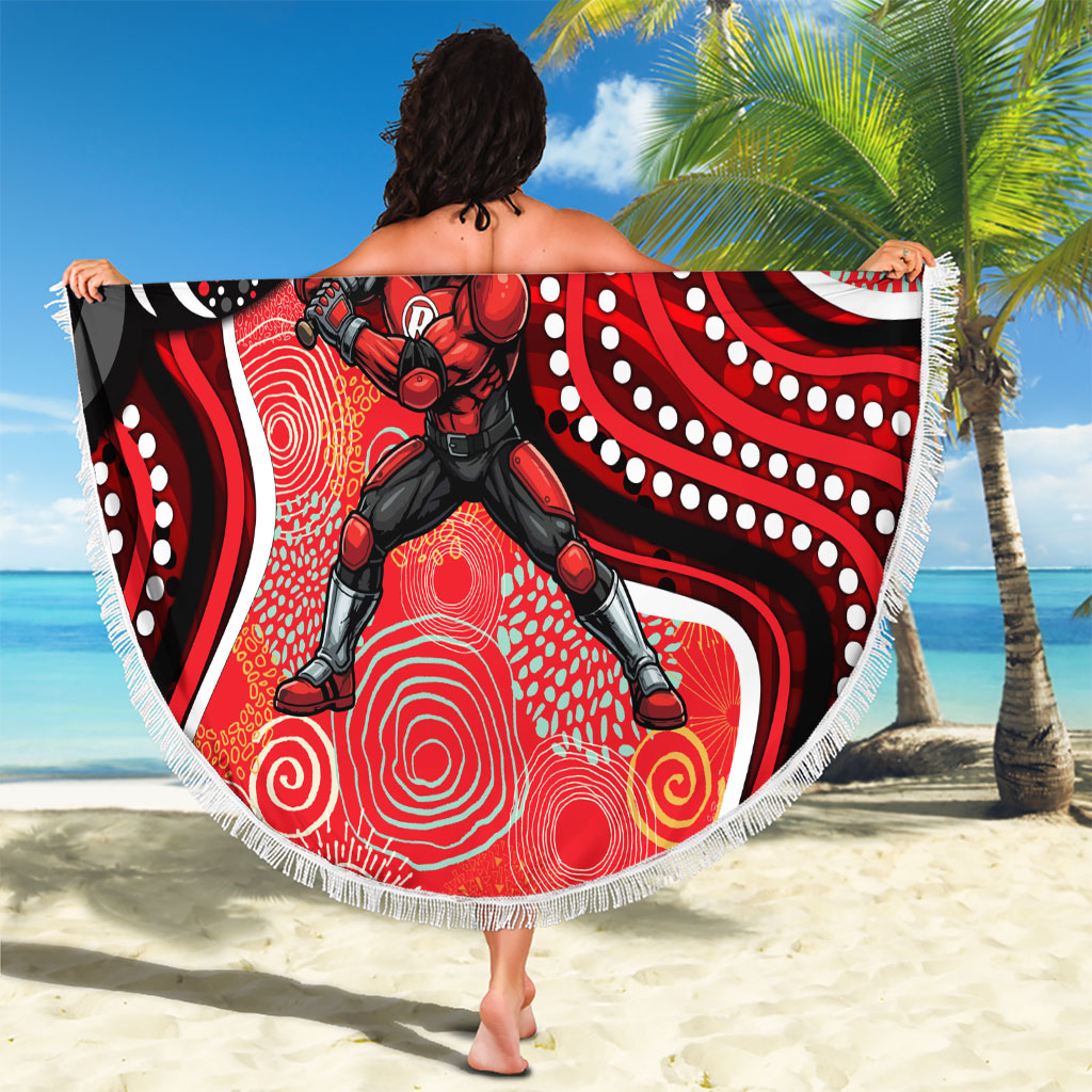 Melbourne Renegades Beach Blanket Indigenous Dot Art Superhero Batter Tribal Pattern