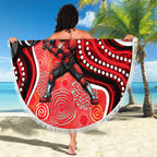 Melbourne Renegades Beach Blanket Indigenous Dot Art Superhero Batter Tribal Pattern