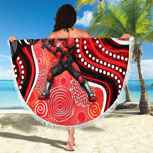 Melbourne Renegades Beach Blanket Indigenous Dot Art Superhero Batter Tribal Pattern