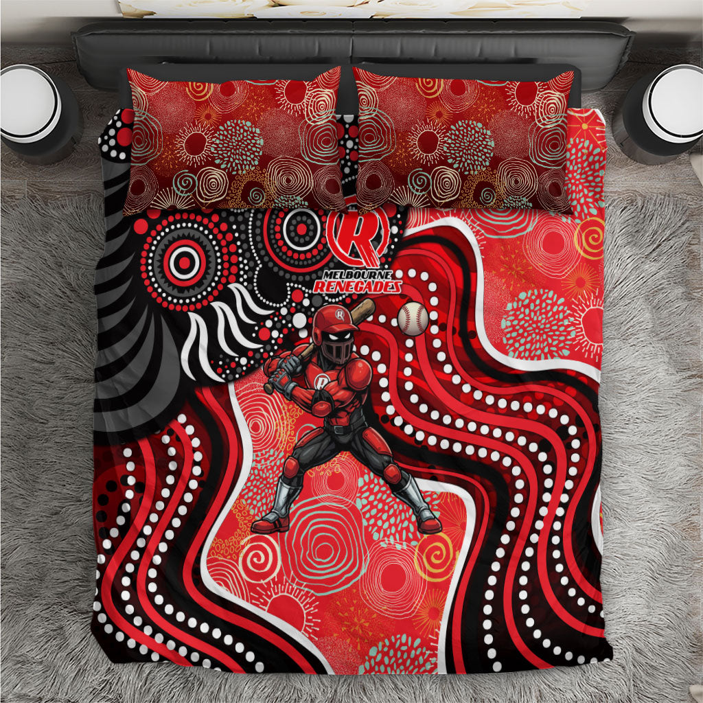 Melbourne Renegades Bedding Set Indigenous Dot Art Superhero Batter Tribal Pattern