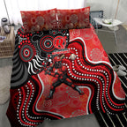Melbourne Renegades Bedding Set Indigenous Dot Art Superhero Batter Tribal Pattern
