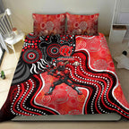 Melbourne Renegades Bedding Set Indigenous Dot Art Superhero Batter Tribal Pattern