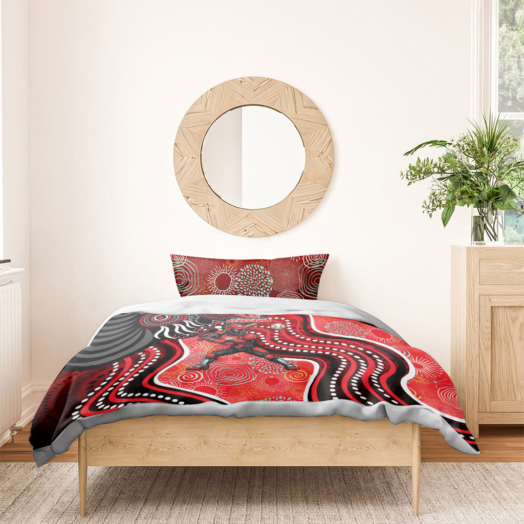 Melbourne Renegades Bedding Set Indigenous Dot Art Superhero Batter Tribal Pattern