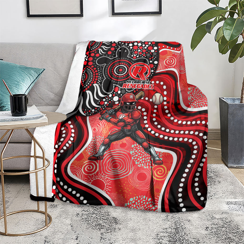 Melbourne Renegades Blanket Indigenous Dot Art Superhero Batter Tribal Pattern