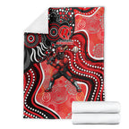 Melbourne Renegades Blanket Indigenous Dot Art Superhero Batter Tribal Pattern