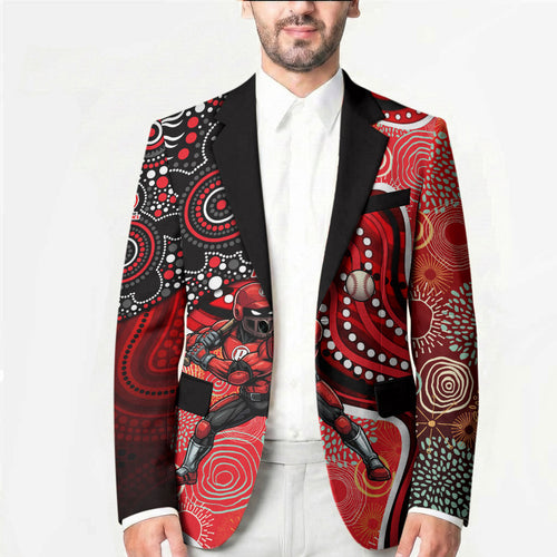 Melbourne Renegades Blazer Indigenous Dot Art Superhero Batter Tribal Pattern