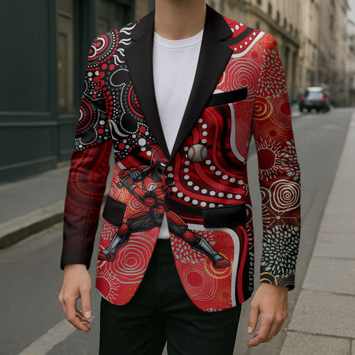 Melbourne Renegades Blazer Indigenous Dot Art Superhero Batter Tribal Pattern