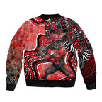 Melbourne Renegades Bomber Jacket Indigenous Dot Art Superhero Batter Tribal Pattern