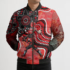 Melbourne Renegades Bomber Puffer Jacket Indigenous Dot Art Superhero Batter Tribal Pattern