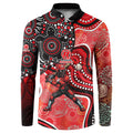 Melbourne Renegades Button Sweatshirt Indigenous Dot Art Superhero Batter Tribal Pattern