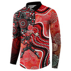 Melbourne Renegades Button Sweatshirt Indigenous Dot Art Superhero Batter Tribal Pattern