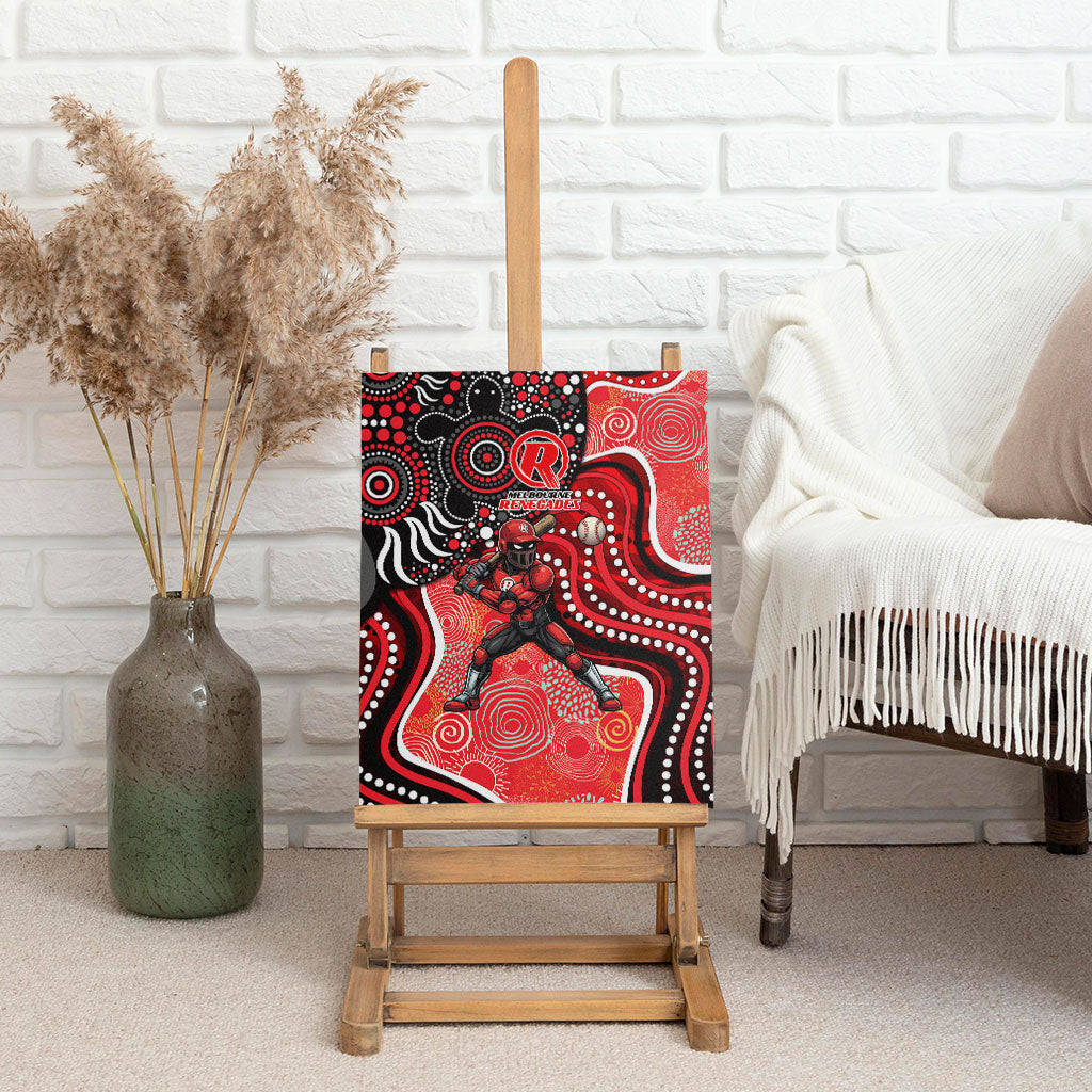 Melbourne Renegades Canvas Wall Art Indigenous Dot Art Superhero Batter Tribal Pattern