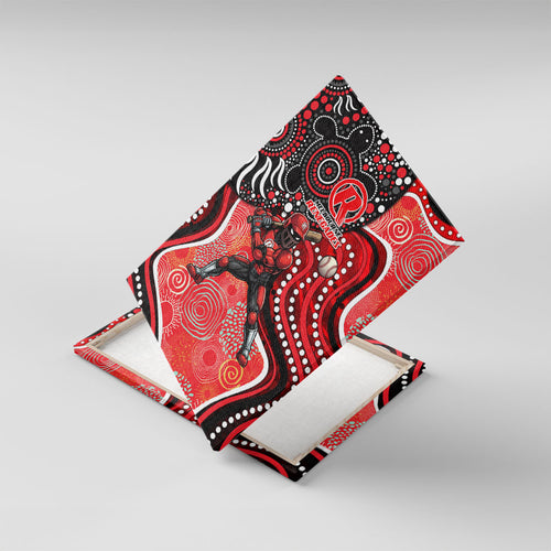 Melbourne Renegades Canvas Wall Art Indigenous Dot Art Superhero Batter Tribal Pattern