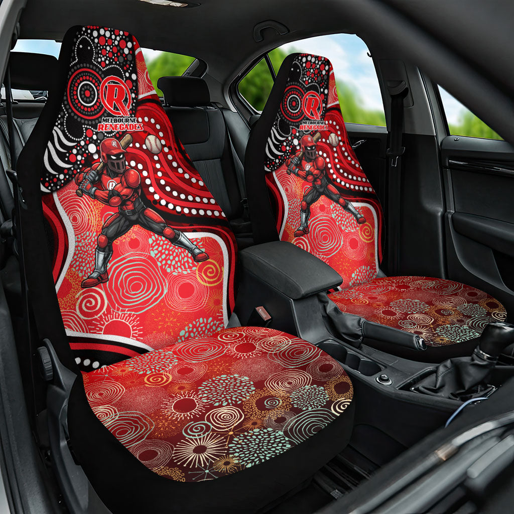 Melbourne Renegades Car Seat Cover Indigenous Dot Art Superhero Batter Tribal Pattern