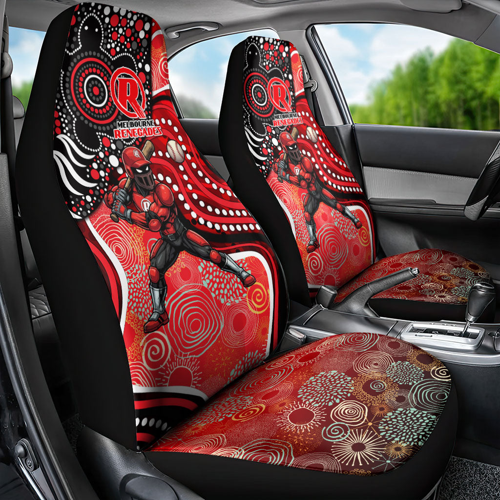 Melbourne Renegades Car Seat Cover Indigenous Dot Art Superhero Batter Tribal Pattern