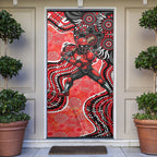 Melbourne Renegades Door Cover Indigenous Dot Art Superhero Batter Tribal Pattern