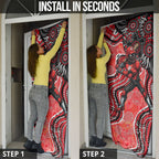 Melbourne Renegades Door Cover Indigenous Dot Art Superhero Batter Tribal Pattern