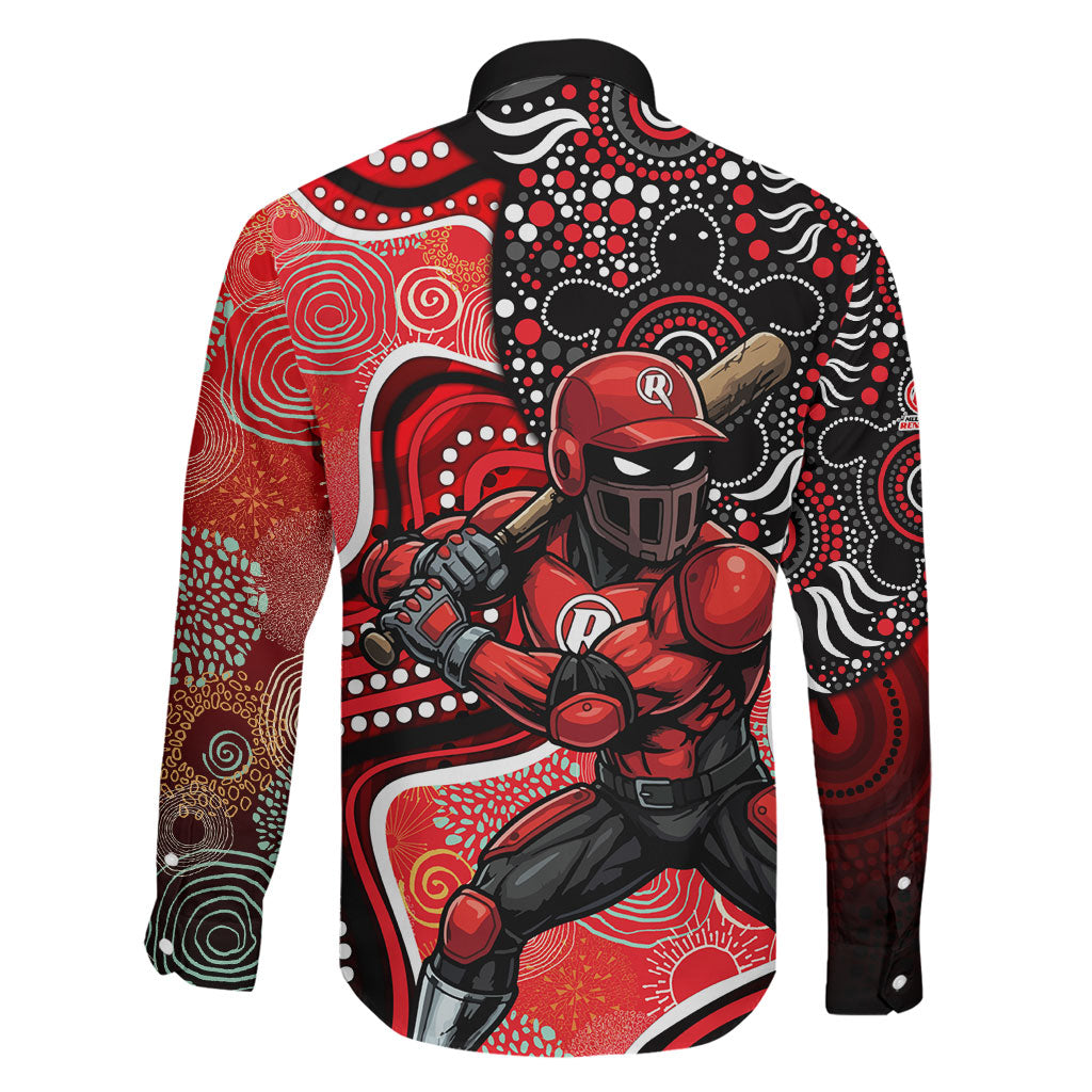 Melbourne Renegades Family Matching Puletasi and Hawaiian Shirt Indigenous Dot Art Superhero Batter Tribal Pattern