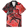 Melbourne Renegades Family Matching Short Sleeve Bodycon Dress and Hawaiian Shirt Indigenous Dot Art Superhero Batter Tribal Pattern