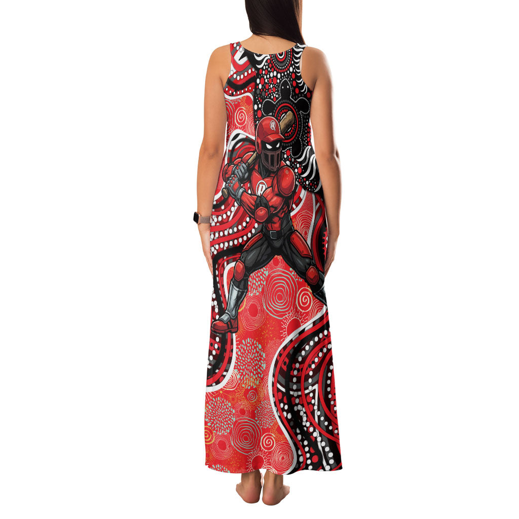 Melbourne Renegades Family Matching Tank Maxi Dress and Hawaiian Shirt Indigenous Dot Art Superhero Batter Tribal Pattern