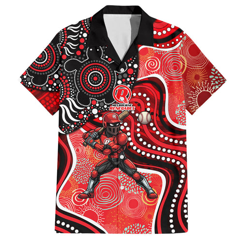 Melbourne Renegades Hawaiian Shirt Indigenous Dot Art Superhero Batter Tribal Pattern
