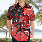 Melbourne Renegades Hawaiian Shirt Indigenous Dot Art Superhero Batter Tribal Pattern