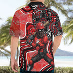 Melbourne Renegades Hawaiian Shirt Indigenous Dot Art Superhero Batter Tribal Pattern