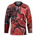 Melbourne Renegades Hockey Jersey Indigenous Dot Art Superhero Batter Tribal Pattern