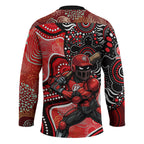 Melbourne Renegades Hockey Jersey Indigenous Dot Art Superhero Batter Tribal Pattern