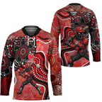 Melbourne Renegades Hockey Jersey Indigenous Dot Art Superhero Batter Tribal Pattern