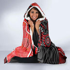 Melbourne Renegades Hooded Blanket Indigenous Dot Art Superhero Batter Tribal Pattern