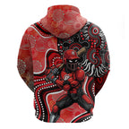 Melbourne Renegades Hoodie Indigenous Dot Art Superhero Batter Tribal Pattern