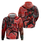 Melbourne Renegades Hoodie Indigenous Dot Art Superhero Batter Tribal Pattern