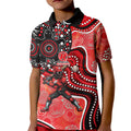 Melbourne Renegades Kid Polo Shirt Indigenous Dot Art Superhero Batter Tribal Pattern