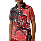 Melbourne Renegades Kid Polo Shirt Indigenous Dot Art Superhero Batter Tribal Pattern