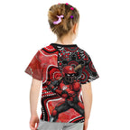 Melbourne Renegades Kid T Shirt Indigenous Dot Art Superhero Batter Tribal Pattern