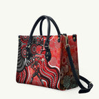 Melbourne Renegades Leather Bag Indigenous Dot Art Superhero Batter Tribal Pattern