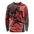 Melbourne Renegades Long Sleeve Shirt Indigenous Dot Art Superhero Batter Tribal Pattern
