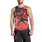 Melbourne Renegades Men Tank Top Indigenous Dot Art Superhero Batter Tribal Pattern