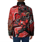 Melbourne Renegades Padded Jacket Indigenous Dot Art Superhero Batter Tribal Pattern