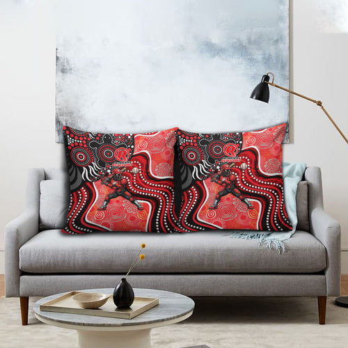 Melbourne Renegades Pillow Cover Indigenous Dot Art Superhero Batter Tribal Pattern