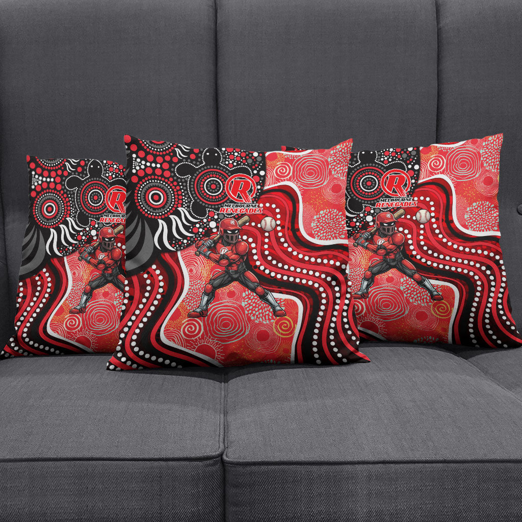 Melbourne Renegades Pillow Cover Indigenous Dot Art Superhero Batter Tribal Pattern