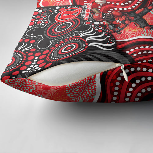 Melbourne Renegades Pillow Cover Indigenous Dot Art Superhero Batter Tribal Pattern