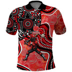 Melbourne Renegades Polo Shirt Indigenous Dot Art Superhero Batter Tribal Pattern