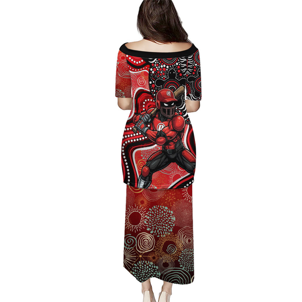 Melbourne Renegades Puletasi Indigenous Dot Art Superhero Batter Tribal Pattern