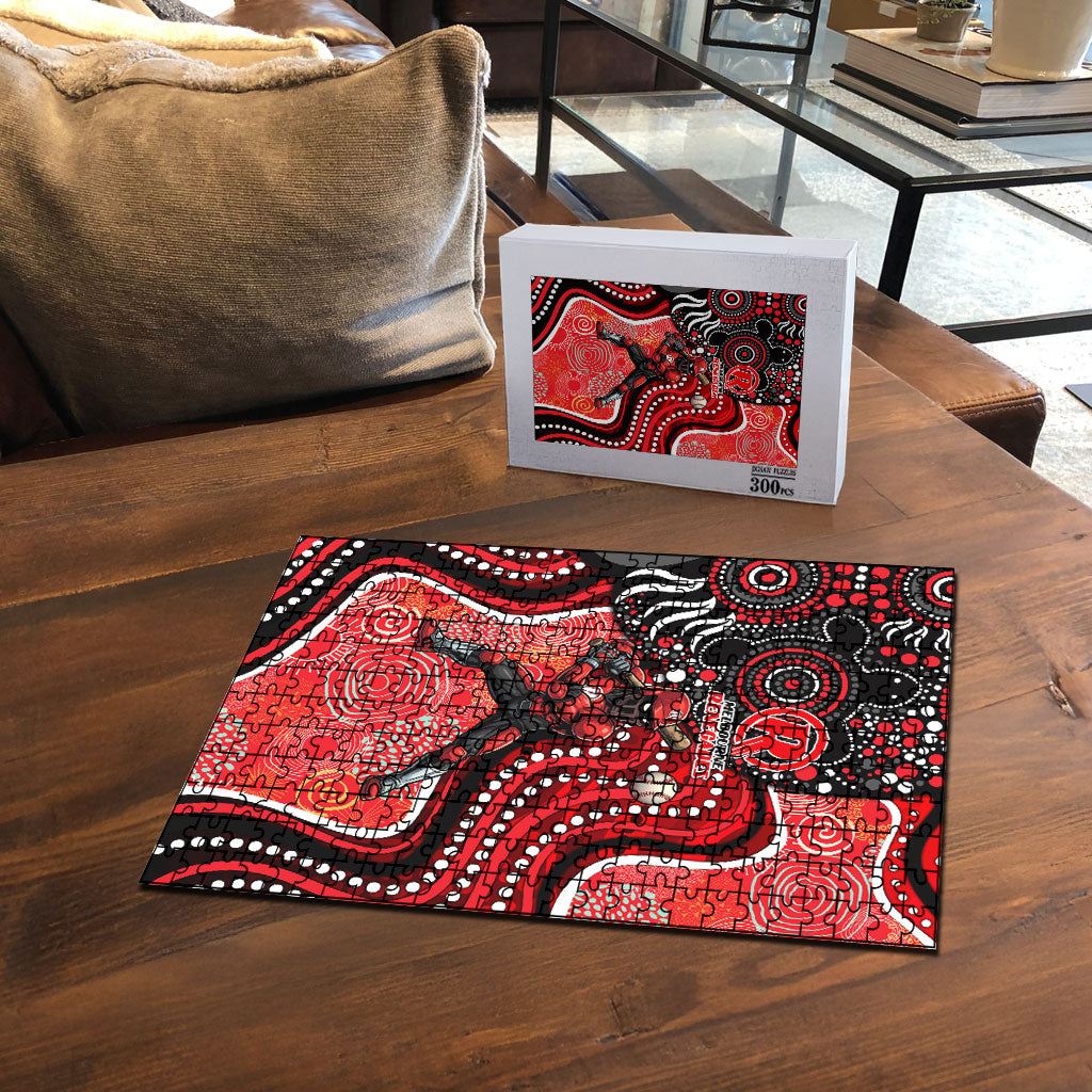 Melbourne Renegades Puzzle Indigenous Dot Art Superhero Batter Tribal Pattern