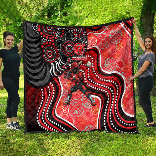 Melbourne Renegades Quilt Indigenous Dot Art Superhero Batter Tribal Pattern