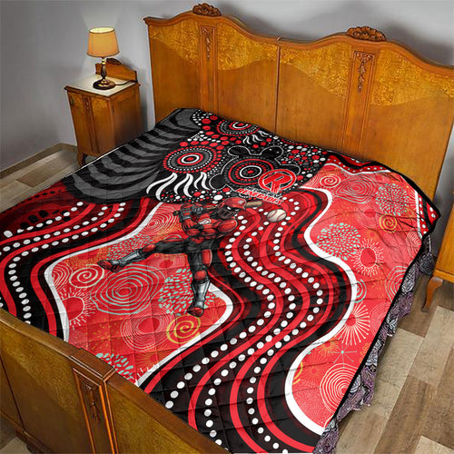 Melbourne Renegades Quilt Indigenous Dot Art Superhero Batter Tribal Pattern