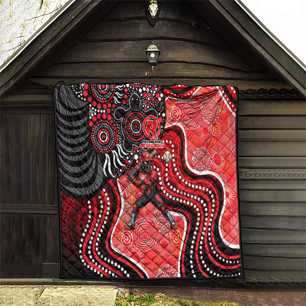 Melbourne Renegades Quilt Indigenous Dot Art Superhero Batter Tribal Pattern