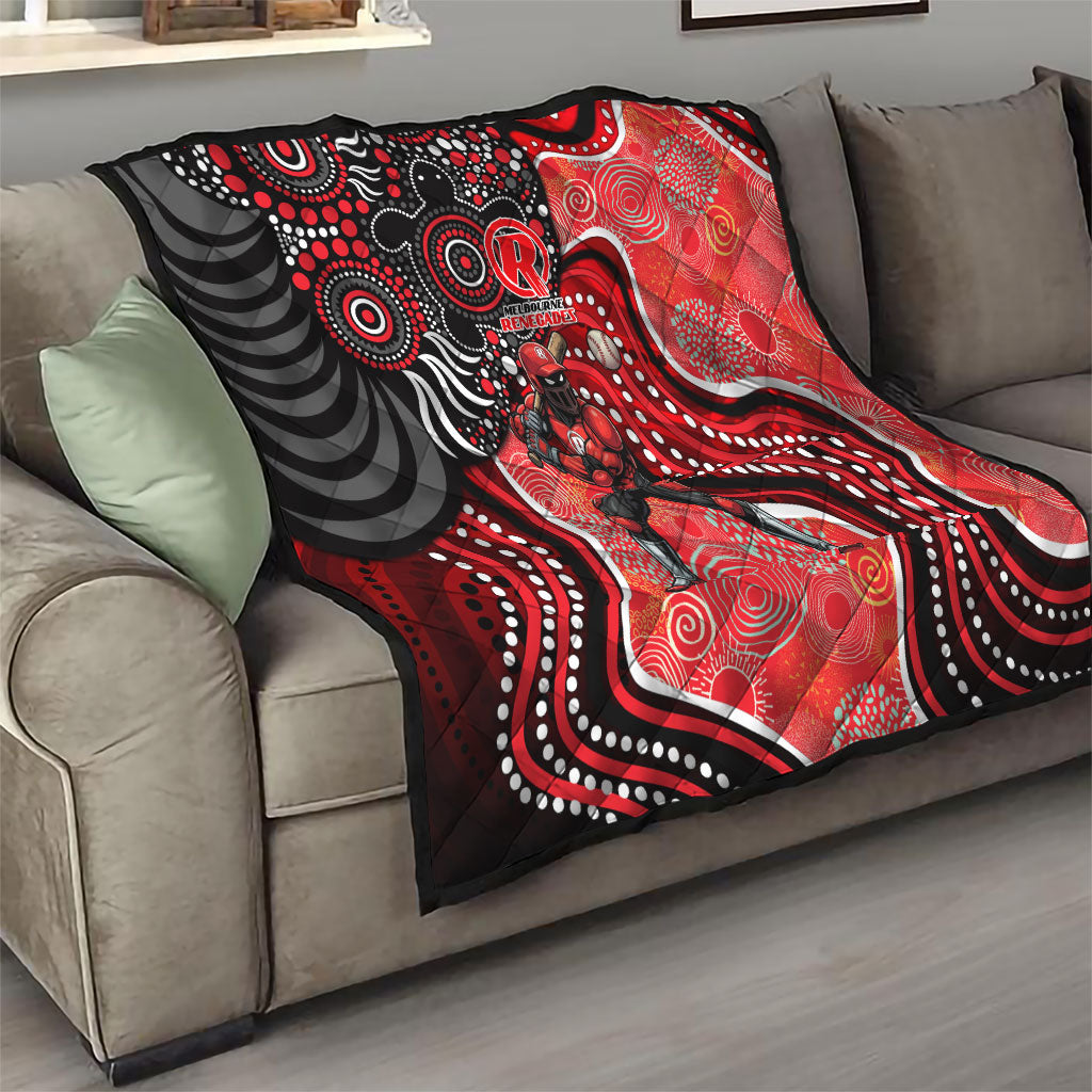 Melbourne Renegades Quilt Indigenous Dot Art Superhero Batter Tribal Pattern